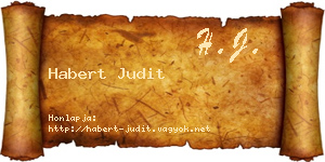 Habert Judit névjegykártya